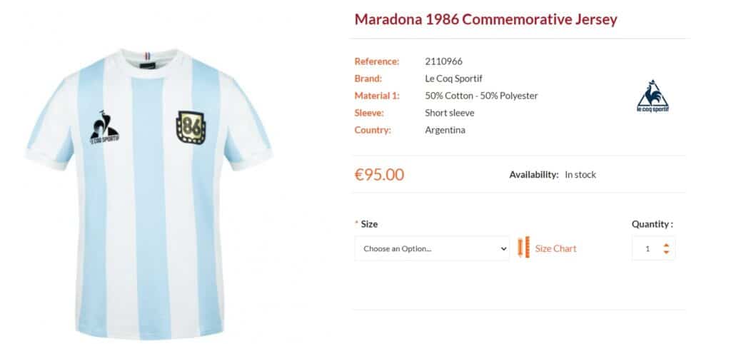 Argentina jersey Maradona vintage