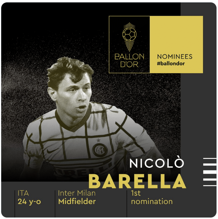 Ballon d'Or 2023: nomination of Barella