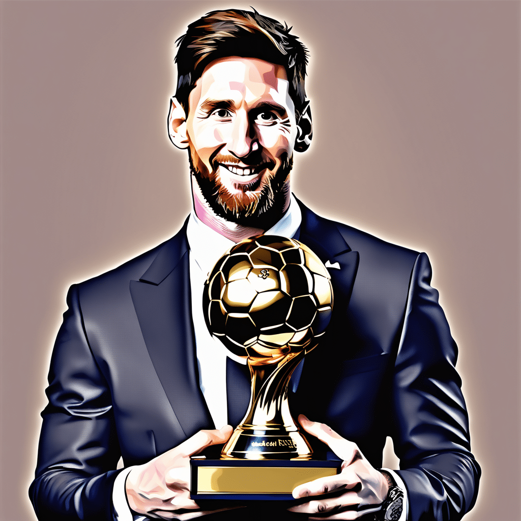 ballon d'or held by messi