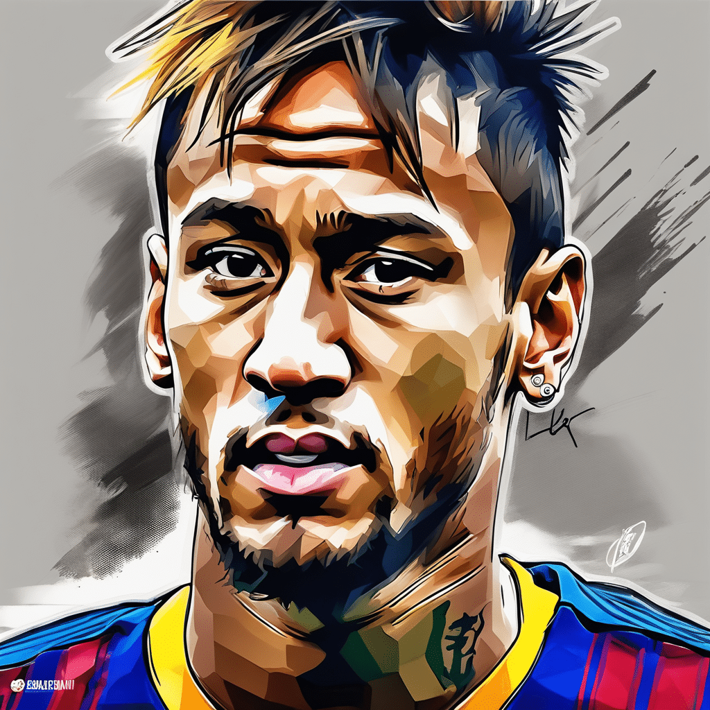 neymar portrait full length a painting of a messi pencil sketches by albert eckhout enchanting ful Neymar Jersey Transition: Get His Brazil or Saudi Jersey Now